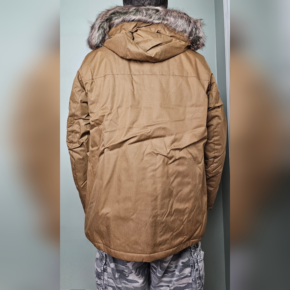 MENS Columbia Leif Trail Parka LARGE BROWN DELTA - Picture 7 of 16